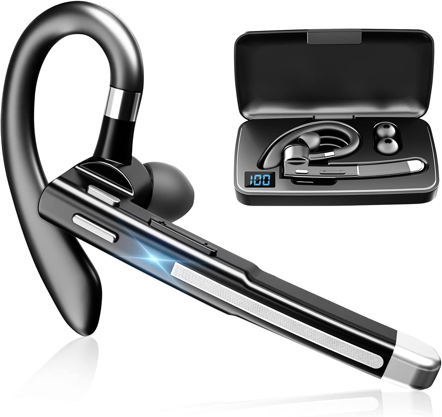 Dual Mic Draadloze Bluetooth 5.1 Ruisonderdrukkende Headset